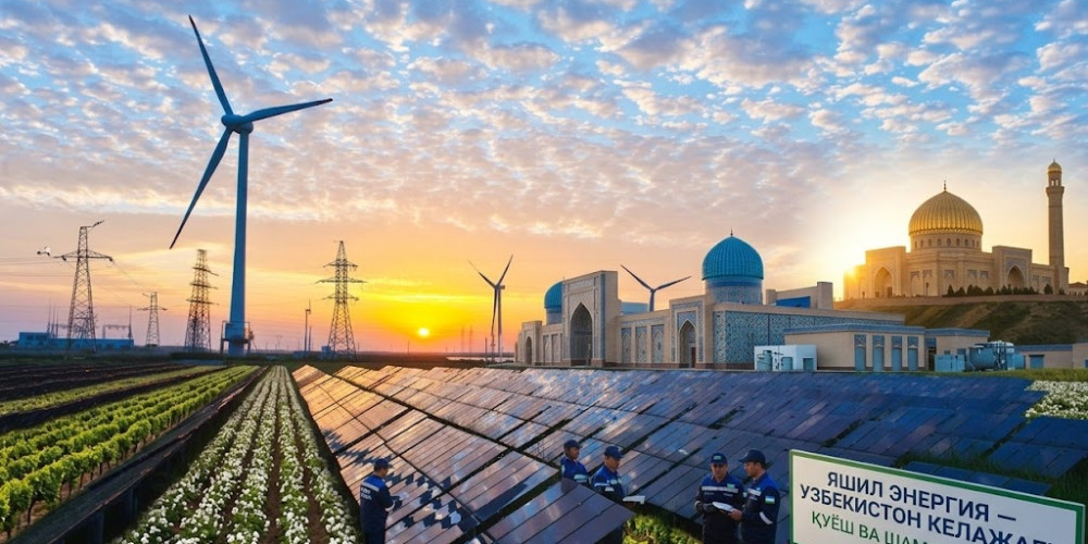 O‘zbekistonda yil boshidan buyon 4 milliard kVt/soat "yashil" elektr energiyasi ishlab chiqarildi  